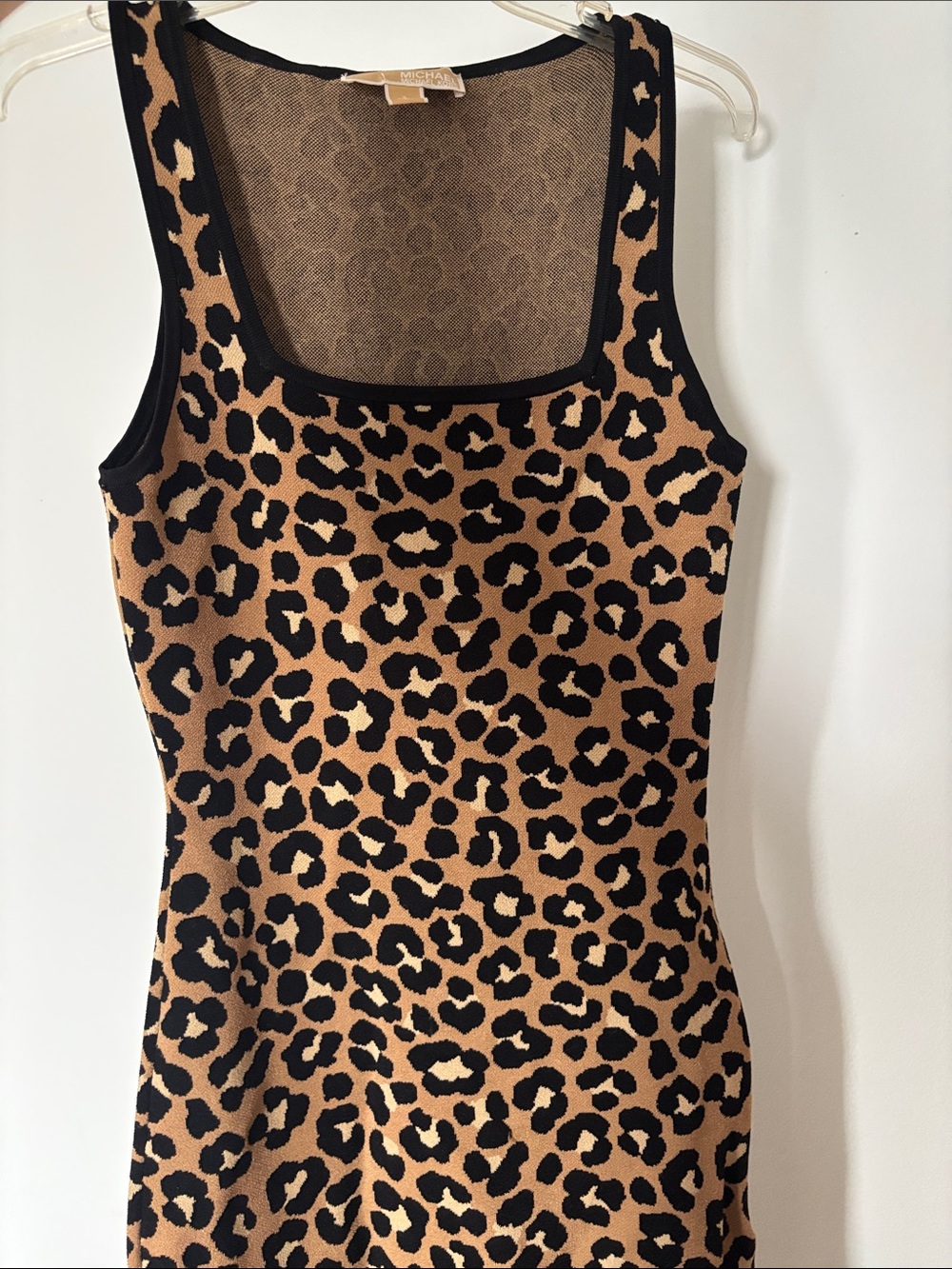 Michael Kors Leopard-Print Long Bodycon Dress in Cheetah